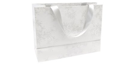 Premium Blanc, sac shopping 32x13x24,5cm Arabesques
