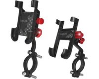 Support de smartphone pour vélo, droit, noir/rouge