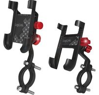 Support de smartphone pour vélo, droit, noir/rouge