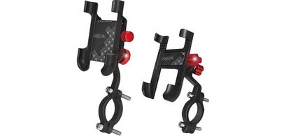 Support de smartphone pour vélo, droit, noir/rouge