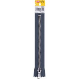 Fermeture à zip, métal, longueur: 120 mm, ardoise