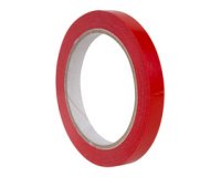 Plakband voor verpakking, 12 mm x 66 m, rood