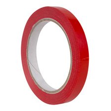 Ruban adhésif d'emballage, 12 mm x 66 m, rouge