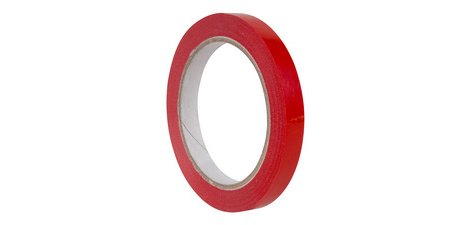 Ruban adhésif d'emballage, 12 mm x 66 m, rouge