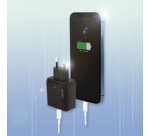 Chargeur secteur USB, 1x USB-C PD, 18 watt, noir