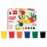 KIDS Gouache aux doigts, 35 ml, set de 6, assorti