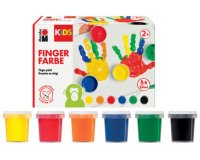 KIDS Gouache aux doigts, 35 ml, set de 6, assorti