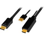 Câble HDMI, connecteur HDMI-A + USB-A - DisplayPort
