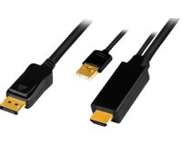 Câble HDMI, connecteur HDMI-A + USB-A - DisplayPort