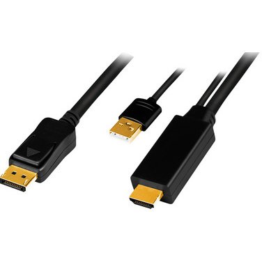 Câble HDMI, connecteur HDMI-A + USB-A - DisplayPort