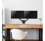 Bras support pour deux écrans à fixation murale