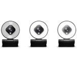 Webcam USB Full HD à deux micros, noir