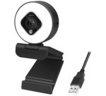 Webcam USB Full HD à deux micros, noir