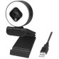 Webcam USB Full HD met twee micro's zwart