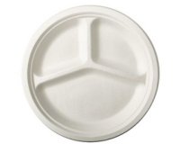 Bord van 'pure' suikerriet, rond, 260 mm