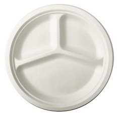 Bord van 'pure' suikerriet, rond, 260 mm