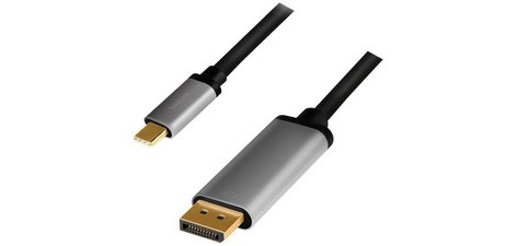 Câble USB, fiche mâle USB-C-mâle DP, 1,8 m
