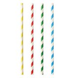 Paille en papier 'Stripes', 210 mm, assorti