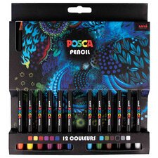 Crayons de couleur PENCIL KPE200, étui carton de 12