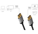 Câble DisplayPort 1.2, fiche mâle - mâle, 2,0 m