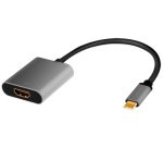 Câble adaptateur USB-C - HDMI, 0,15 m, noir/gris