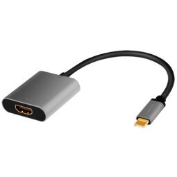 Câble adaptateur USB-C - HDMI, 0,15 m, noir/gris