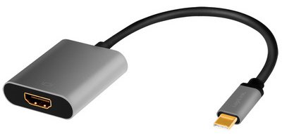 Câble adaptateur USB-C - HDMI, 0,15 m, noir/gris