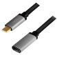Câble de rallonge USB 3.2, noir/gris, 0,5 m