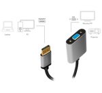 Câble adaptateur Displayport - VGA, 0,15 m