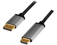 Câble DispolayPort - HDMI, 2,0 m, noir/gris