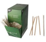 Agitateur en bois emballé individuellement longueur 14 cm - Boîte distributrice de 1000