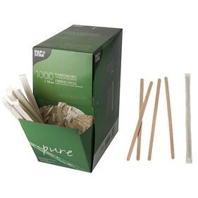 Touillettes en bois 'pure', longueur: 140 mm