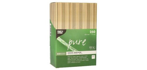 Paille en paille Longueur 23 cm - Lot de 150