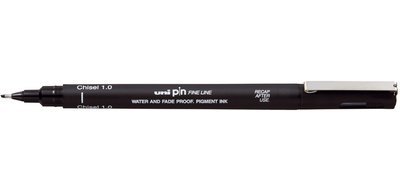 Fineliner Uni-Ball Pin Keil 1mm schwarz