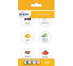 Etiquette épices diamètre 35 mm - 48 pièces