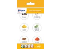 Etikett Gewürze Durchmesser 35 mm - 48 Stück