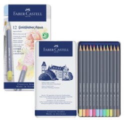 FABER-CASTELL Potlood GOLDFABER Aquarel, metalen doos van 12