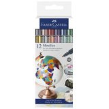 FABER-CASTELL Marqueur Metallics, étui carton de 12