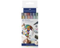 FABER-CASTELL Marqueur Metallics, étui carton de 12