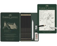 FABER-CASTELL Kit PITT GRAPHITE Matt, étui de 11 pièces