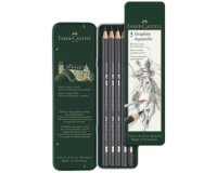 FABER-CASTELL Crayon GRAPHITE AQUARELLE, étui de 5