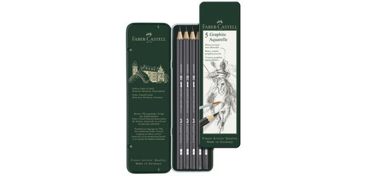 FABER-CASTELL GRAPHITE AQUARELLE Pencil, set of 5