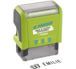 Tampon 'Je marque mes p'tites affaires', vert