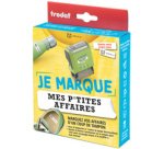 Tampon 'Je marque mes p'tites affaires', vert