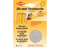 Poche de remplacement de pantalon, gris clair