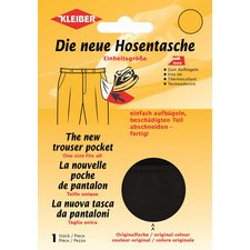 Poche de remplacement de pantalon, noir