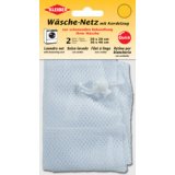 Set de 2 filets à linge, à cordon de serrage, blanc