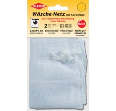 Set de 2 filets à linge, à cordon de serrage, blanc