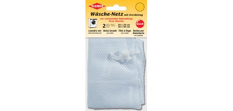 Set van 2 wasnetjes met sluitkoord wit