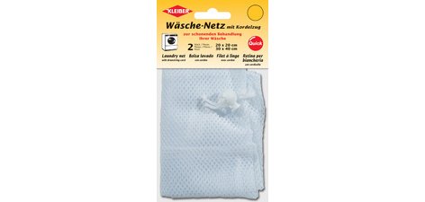 Set de 2 filets à linge, à cordon de serrage, blanc